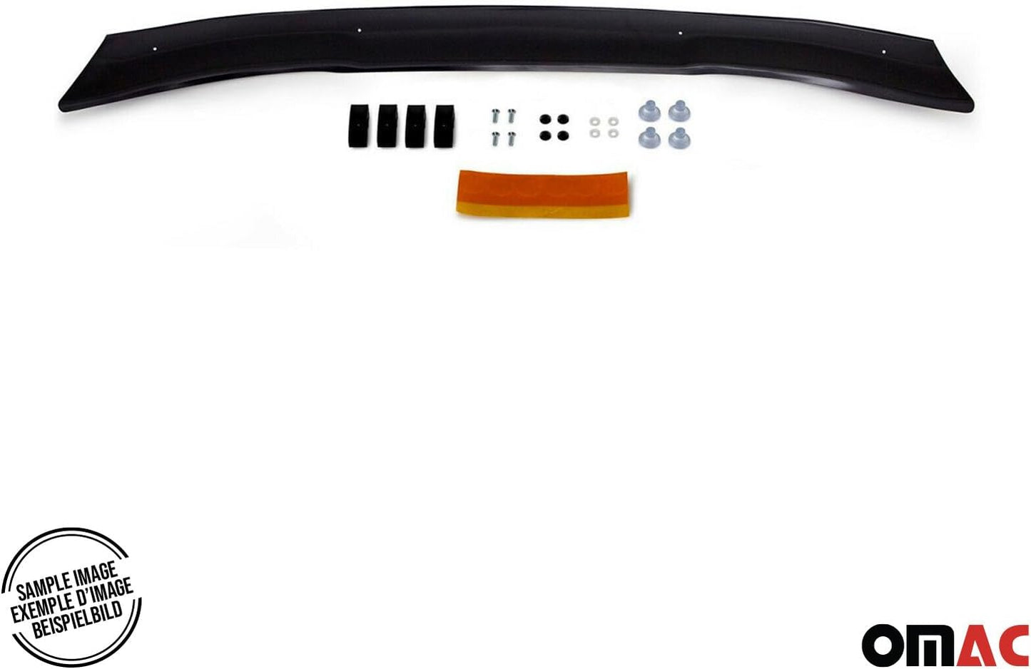 OMAC Front Bug Shield Hood Deflector Guard for VW Tiguan 2018-2021 Black Smoke