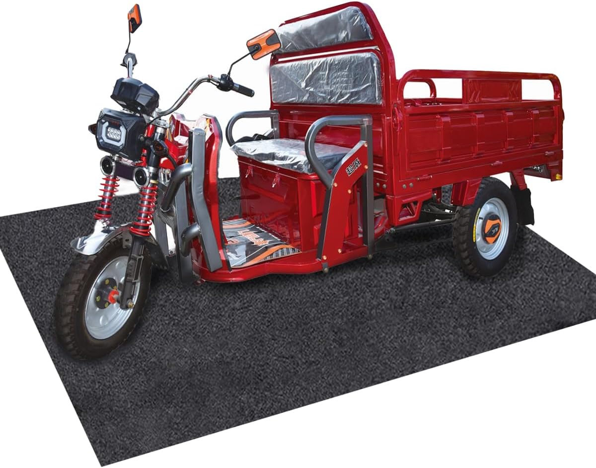 Garage Floor Matting 6.6x8.5 Feet Oil Absorbent Large Rubber Mat Waterproof Rubber Backing Layer Golf Cart Garage Mat Protects Floor from Spills Stains Oil Drip Pan for Under Car (6.6x8.5 Feet)