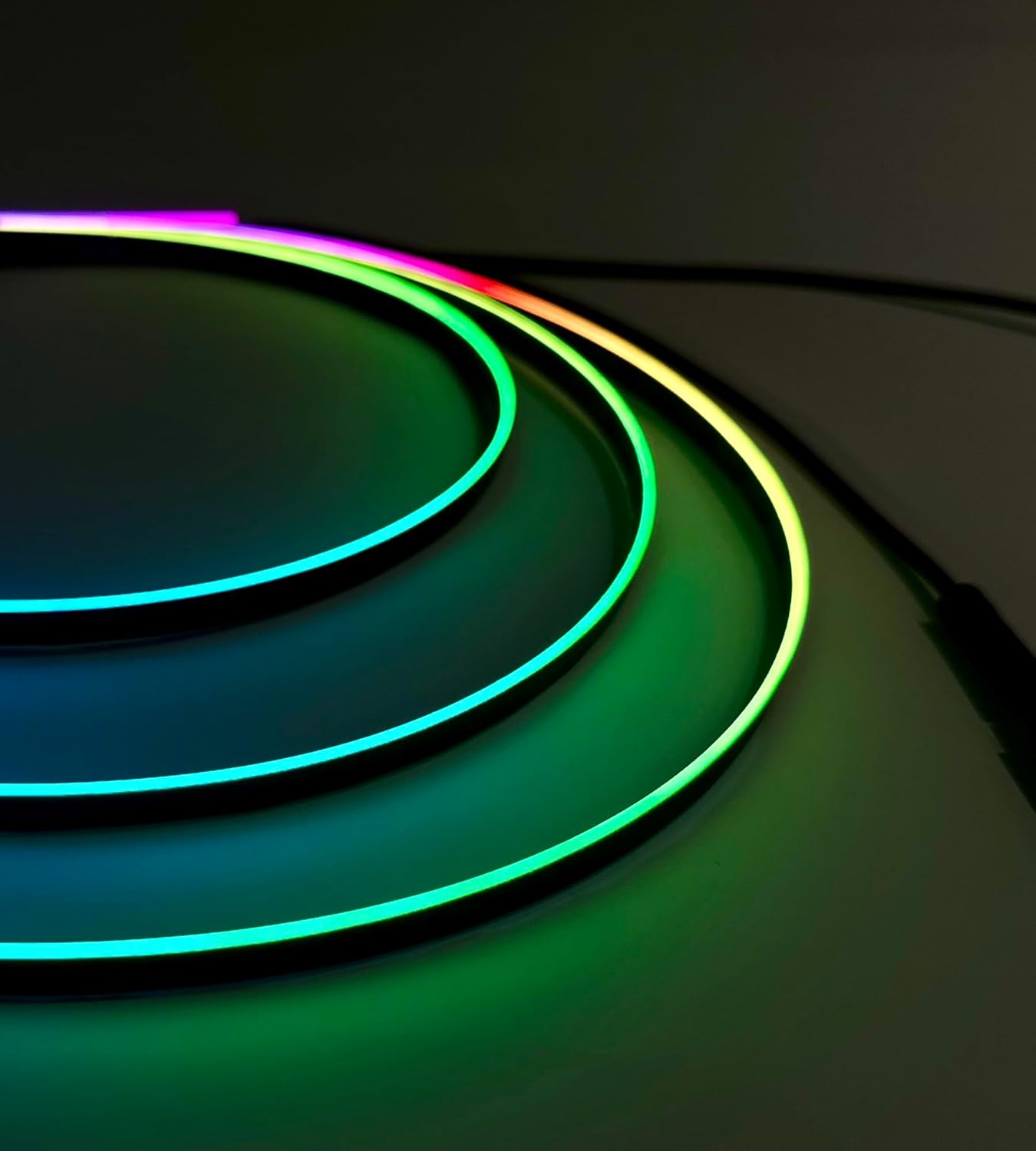 KENANEK Acrylic Interior Car LED Strip, 6 in 1 USB/Type C Interface Colorful 187-inch car Ambient Lights kit,Supporting Wireless Control Modes,with 16 Million Color Options