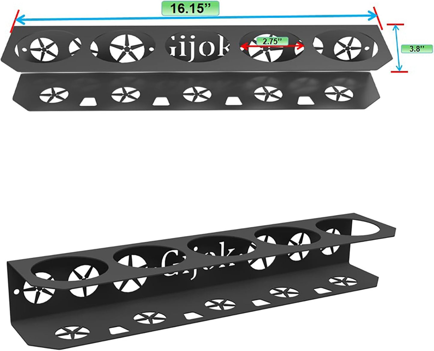 4 Pack Five Cans Wall-Mounted Steel Aerosol Spray Can Holder, Steel Wall Mount Storage Organizer for Garage and Workspace (4-Black)