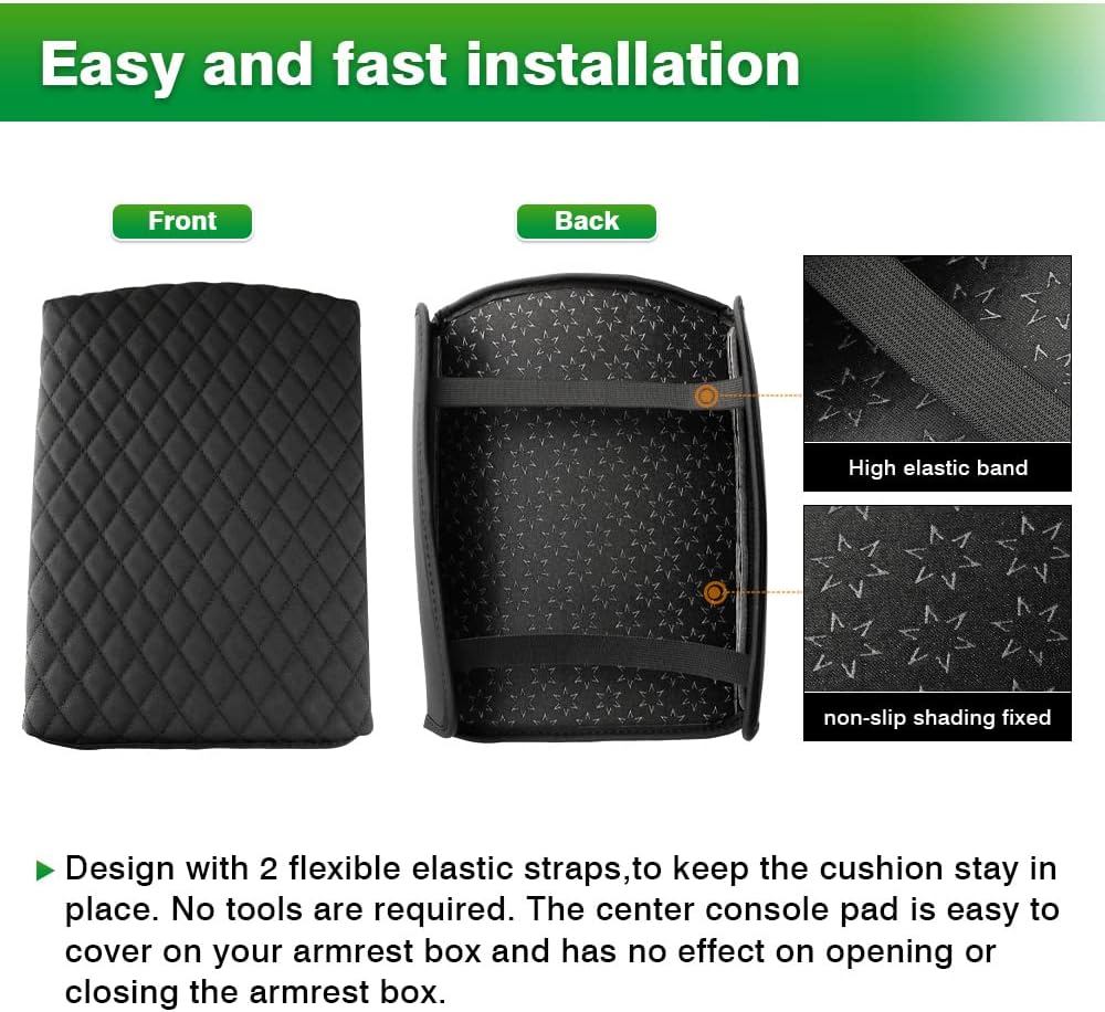 Shademax Center Console Cover for Kia Telluride Accessories 2026 2025 2024 2023-2020 Armrest Cover Cushion Pad PU Leather Armrest Seat Box Cushion Middle Console Lid Protector Anti-Scratch