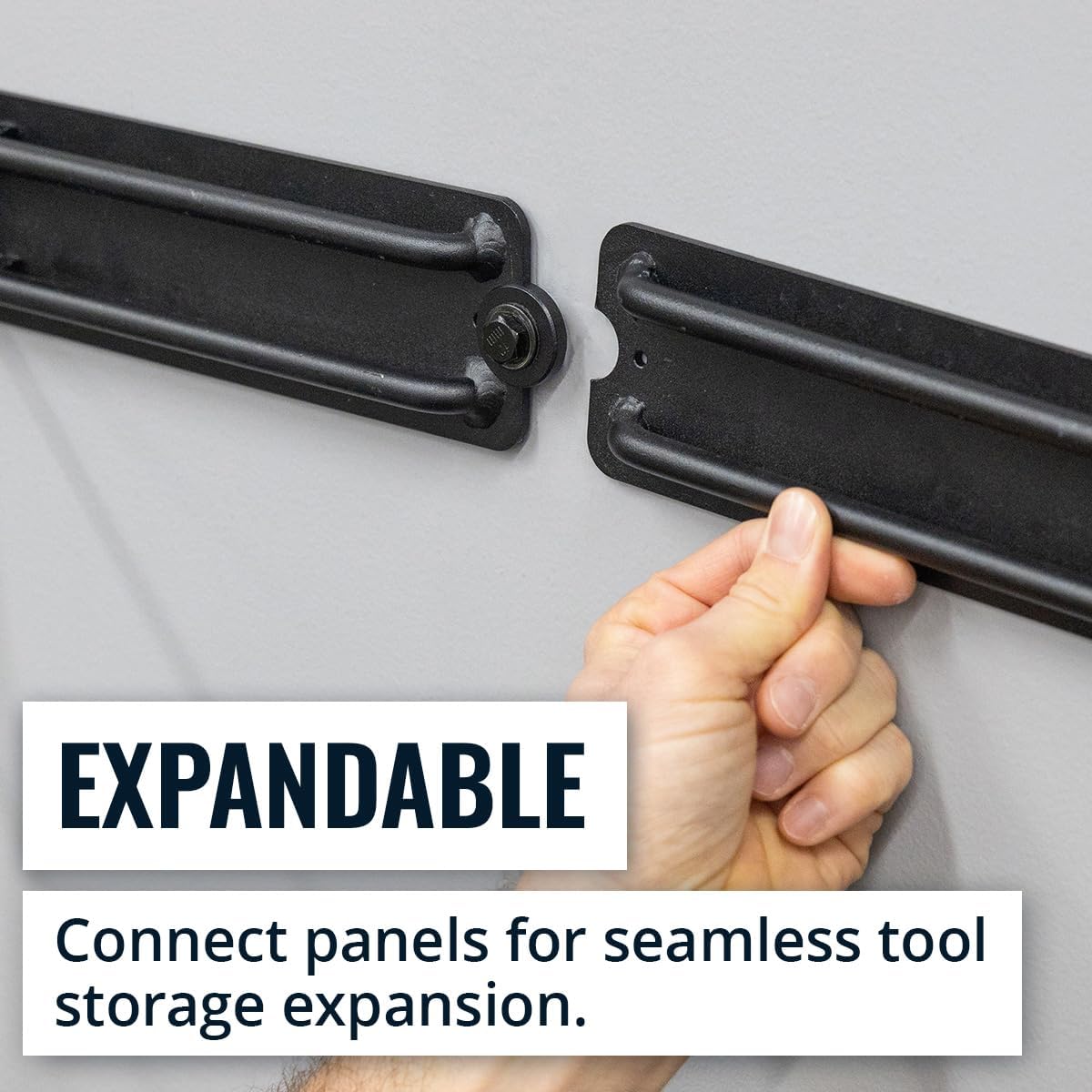 StoreYourBoard 48'' Modular Garage Tool Organizer Wall Mount – Adjustable Garden Tool Rack for Garage Organization and Storage, Heavy-Duty Steel Wall Tool Organizer, Holds 450 lbs