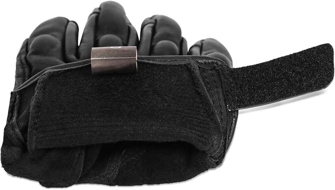 Full Finger Goat Skin Leather Touch Screen Motorcycle Gloves Men S,M,L,XL,XXL (Non-Perforated, L)