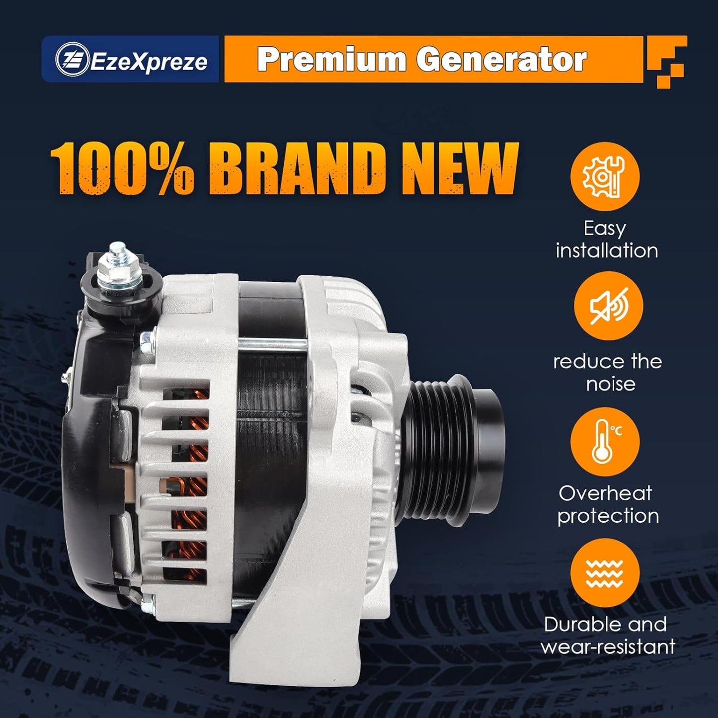 EZEXPREZE Alternator Fit for 2014-18 GMC Sierra and Chevy Silverado 1500, 2015-20 Chevy Suburban Tahoe GMC Yukon Cadillac Escalade - Replaces for 22949467 1042106870 84143540 170 Amp 12V