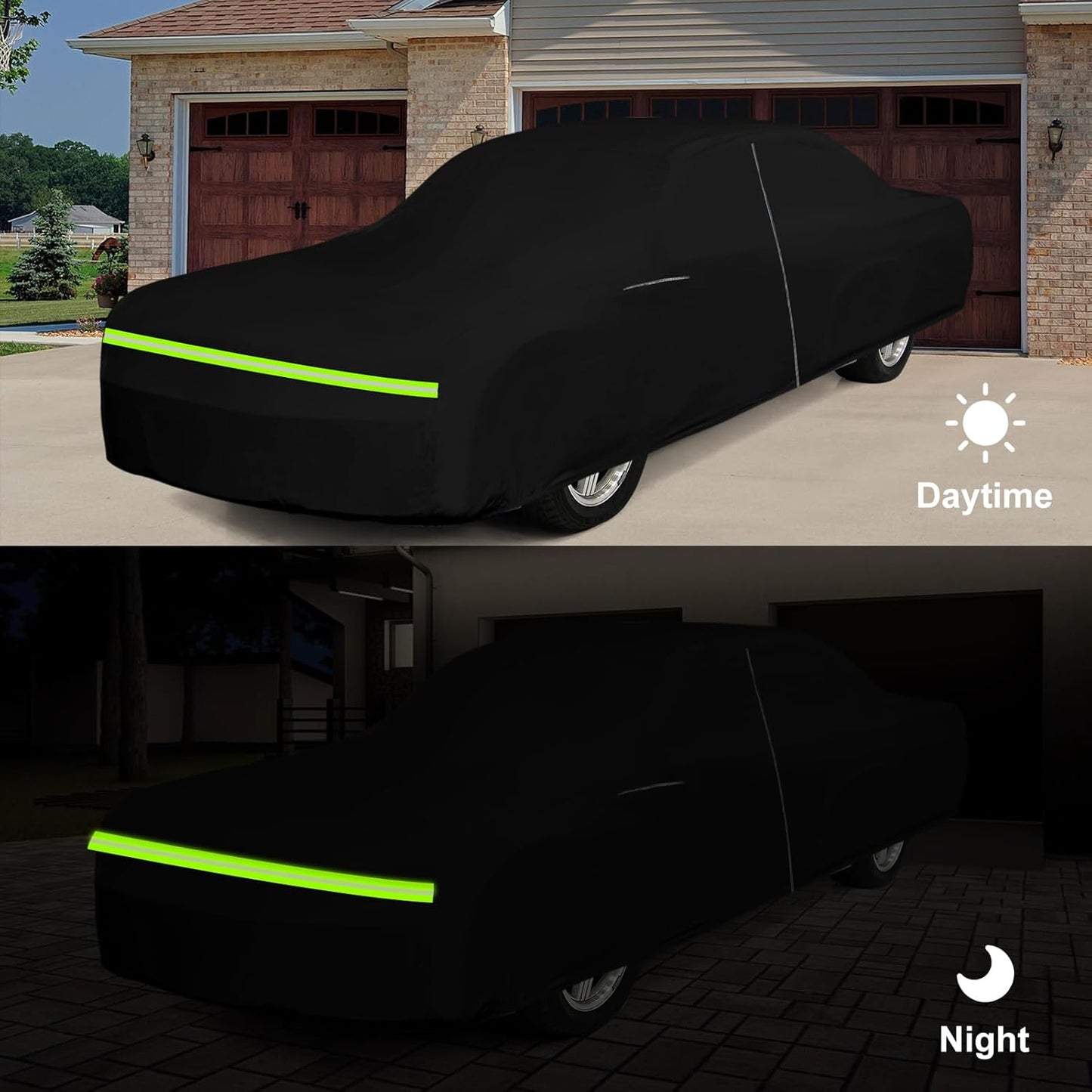 Waterproof Car Cover Compatible with Chevrolet Camaro 1982-2002 2 Door Coupe, Oxford Black All Weather Classic Car Covers with Inner Cotton for Snow Rain Paint Protection(RS SS Z28)