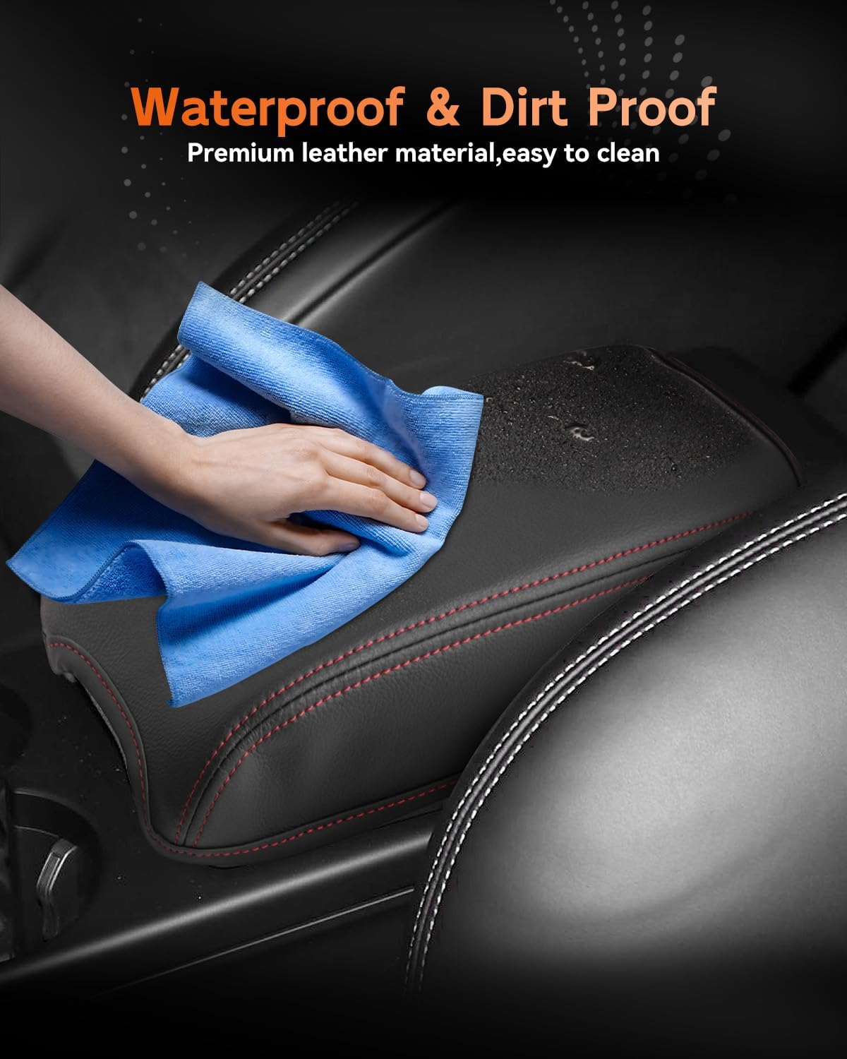 CDEFG for 2015-2025 Porsche Macan Center Console Cover Armrest Cover for Macan (Base, T, S, GTS) 2020 2021 2022 2023 2024 2025 Accessories Console armrest Protector