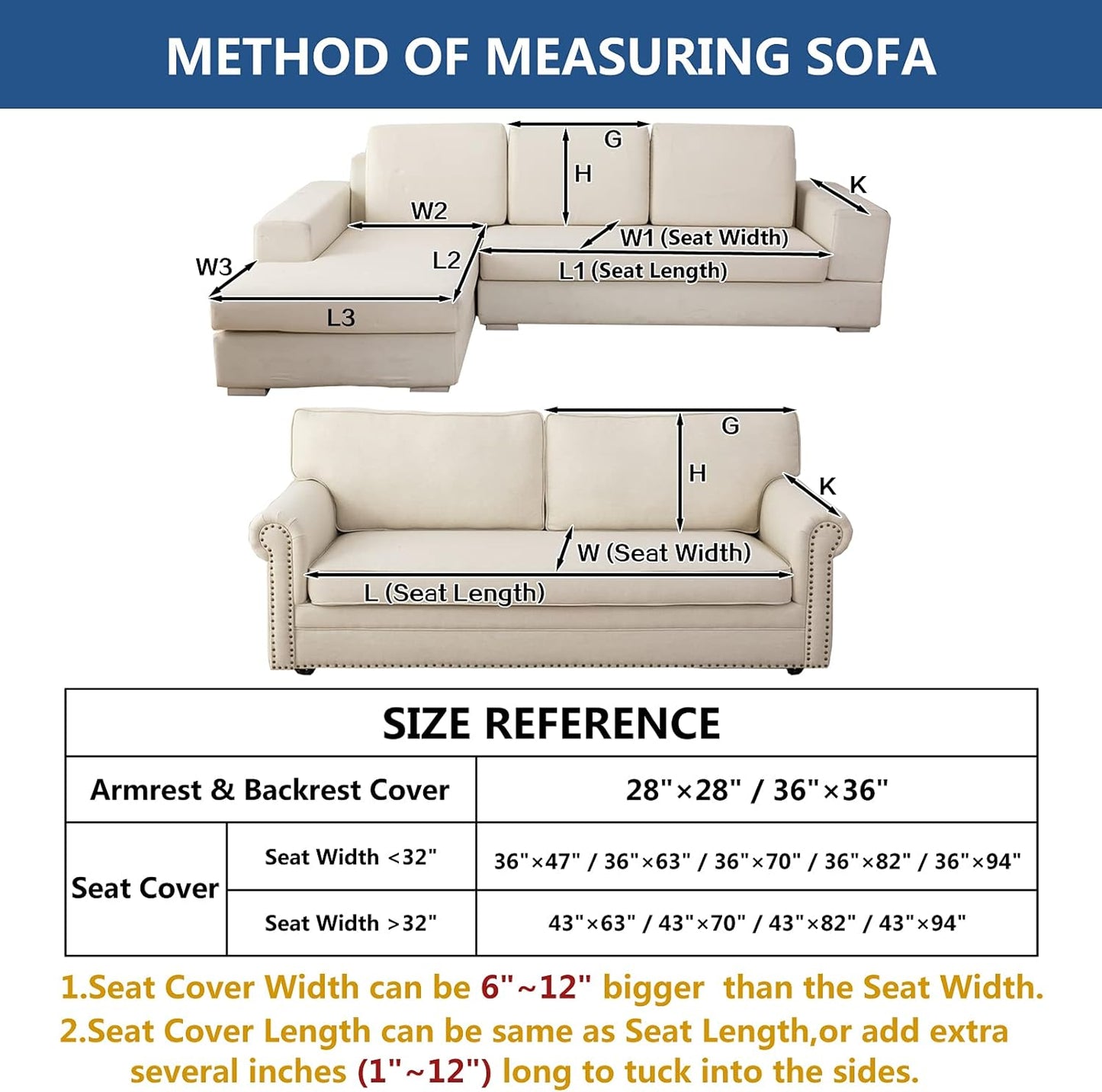 Eismodra Couch Cover,Sectional Couch Covers,Sofa Covers for 3 Cushion Couch,Anti-Slip Sofa Slipcovers for Dogs Cats Kids Loveseat Recliner L Shaped Armrest Backrest,Brown 43''x70''(Only 1 Piece)