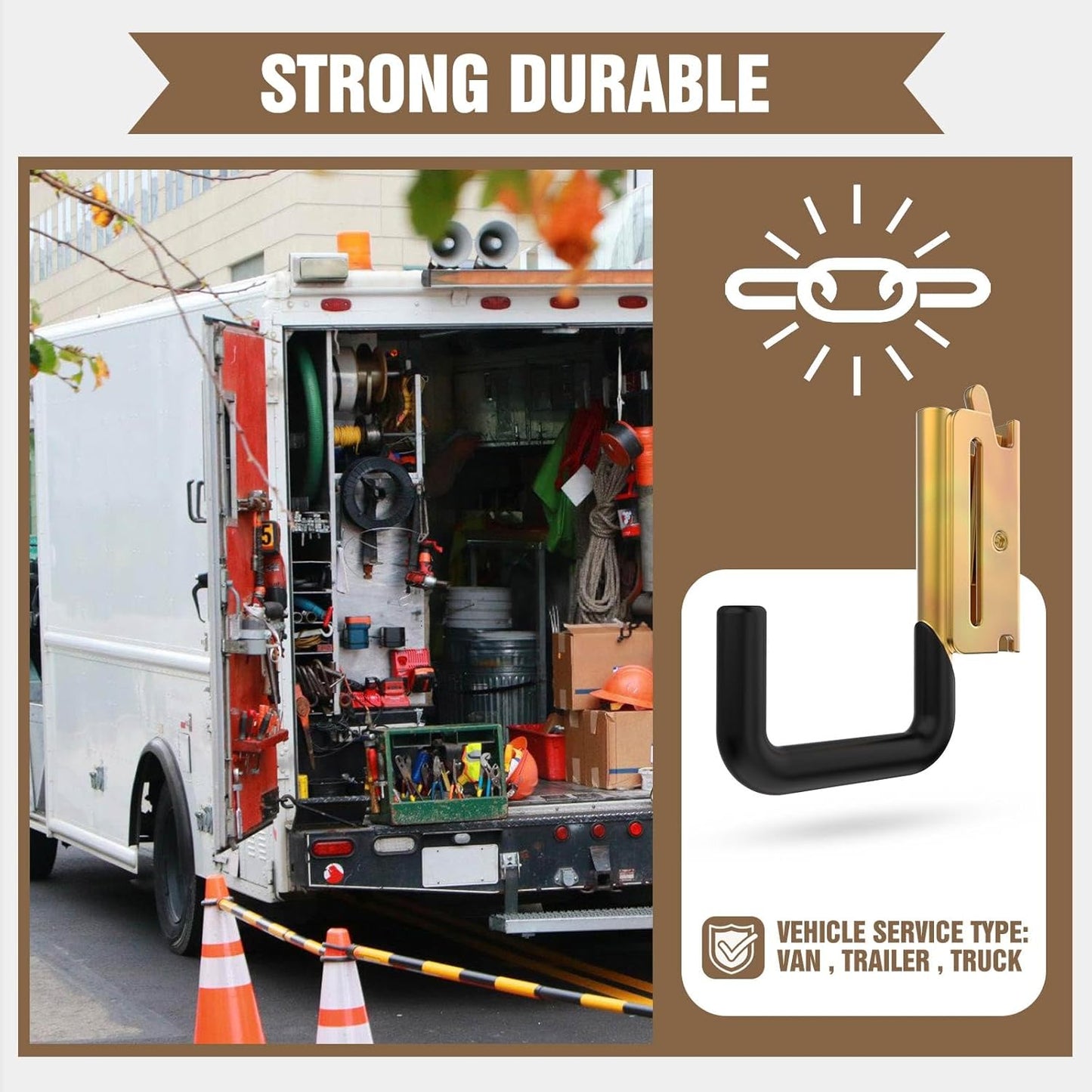 E Track Hook E Track Accessories ,E Track Accessories for Enclosed Trailer The dip molding Process is More Rust Resistant (8PCS E Track J Hooks)