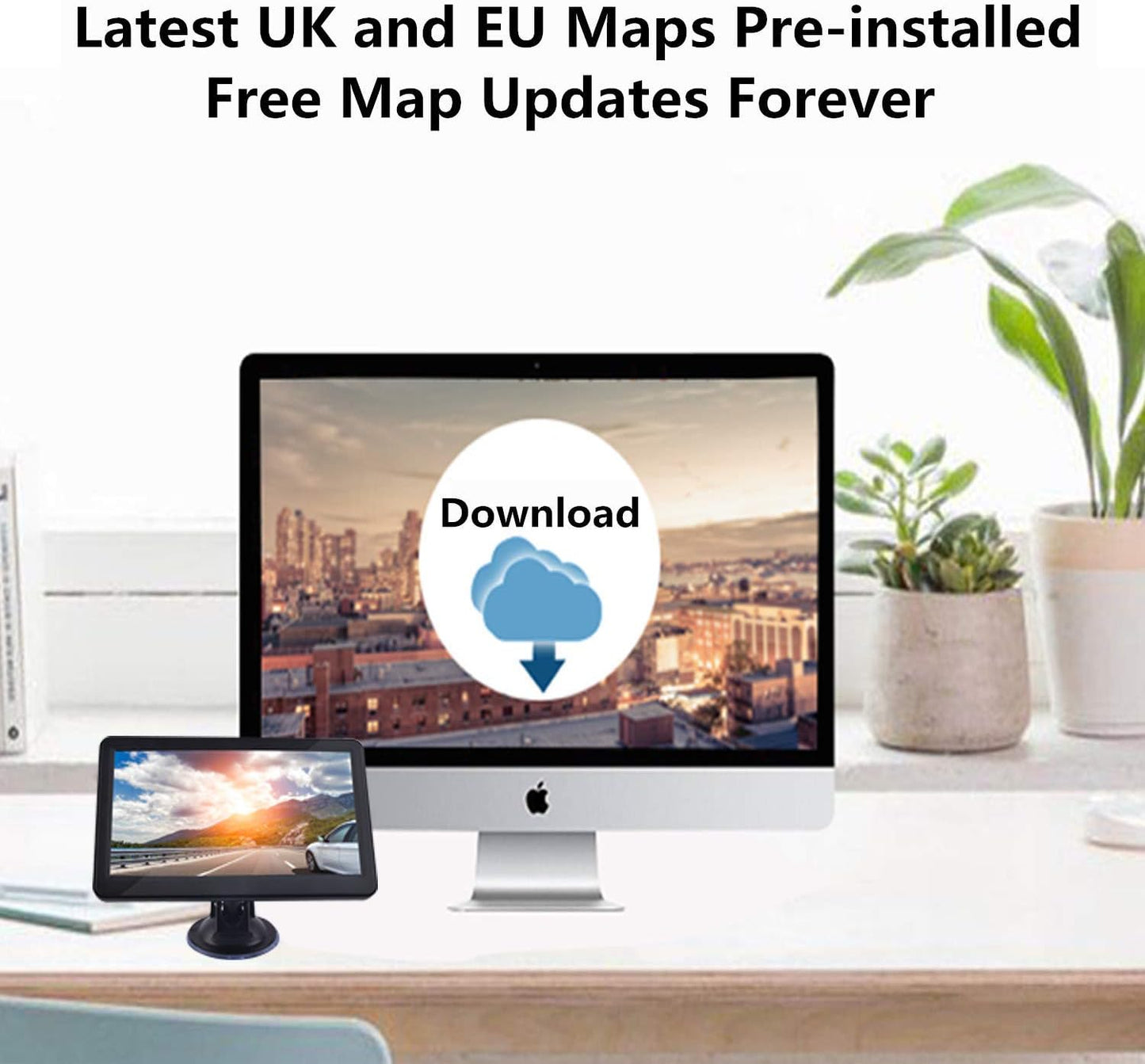 Car GPS Navigation GPS Navigation for Truck & RV & Car,9 inch Trucker GPS for Semi Truck 2025 Map, Turn-by-Turn Directions,Free Update Map