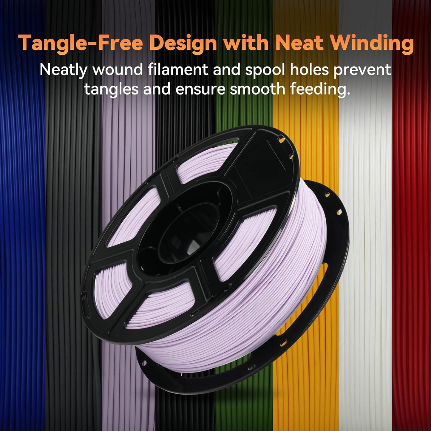 FLASHFORGE PLA Filament 1.75mm +/- 0.02mm, Matte Purple 3D Printer Filament 1kg (2.2lbs) Spool, Excellent Printing Performance, Easy to Use for Most FDM 3D Printers