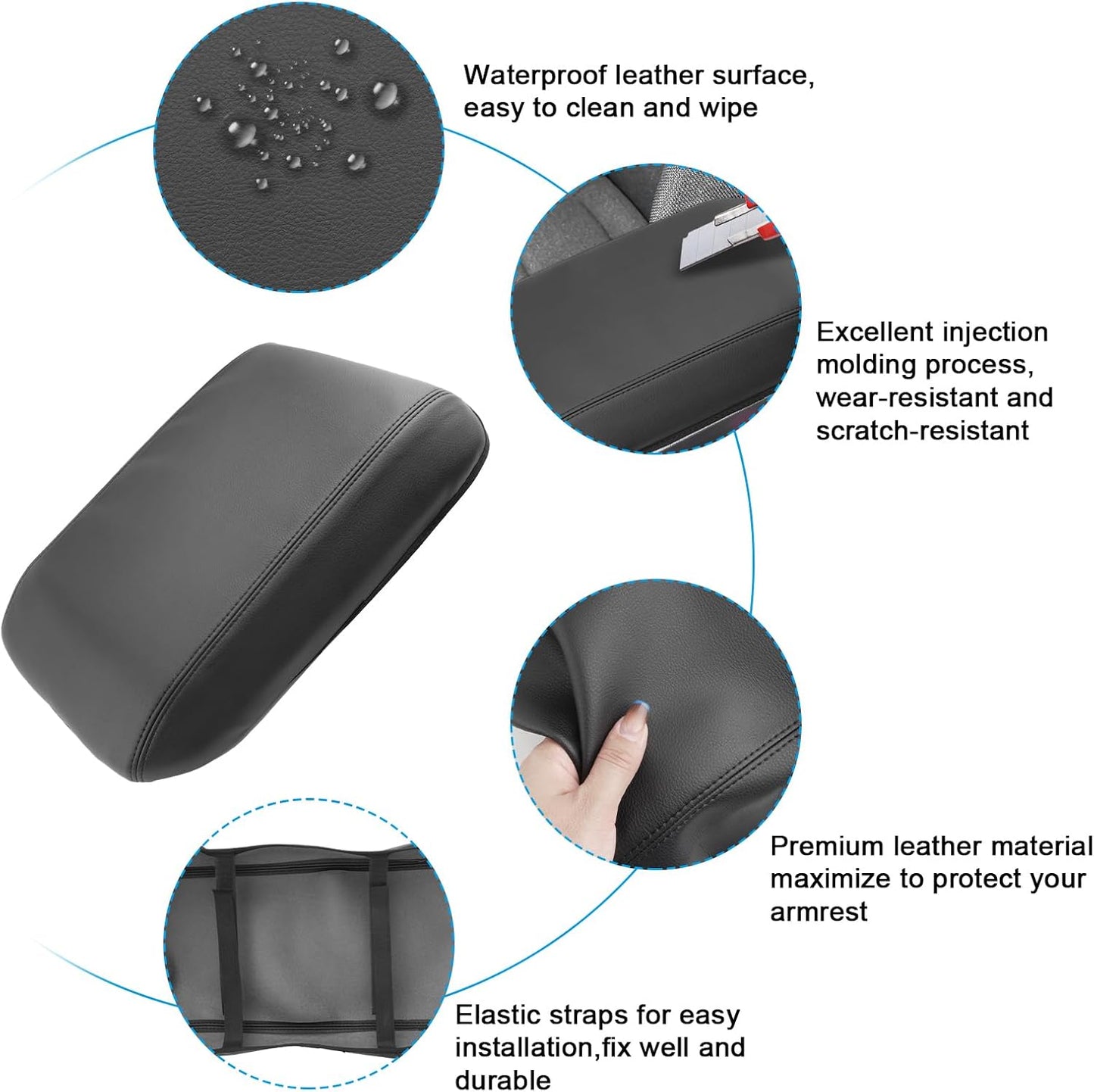 SXCY for 2024 2025 Land Cruiser Armrest Cover for Toyota Land Cruiser 2025 Center Console Cover 2024 2025 Land Cruiser Center Console Cover for 2025 Land Cruiser (Black Line (Thin))