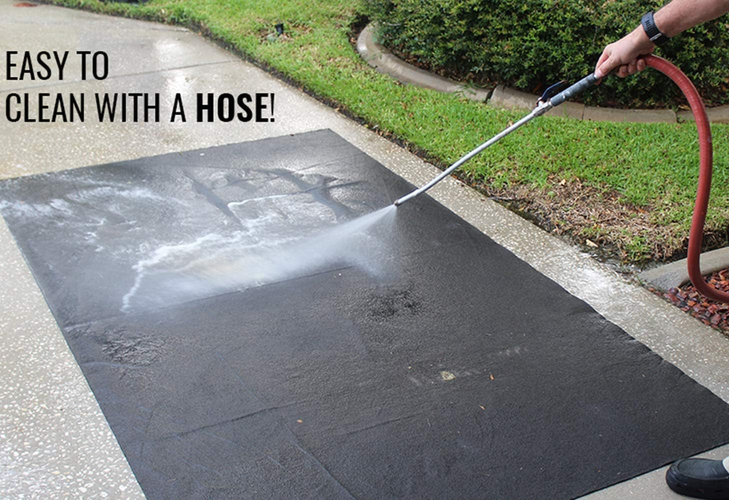 Golf Cart Mat for Garage Floor – Oil Absorbent, Waterproof, Battery Acid Resistant – 5x8ft Garage Mat – Cut to Size – Reusable Floor Protector for Golf Carts, ATVs, Motorcycles