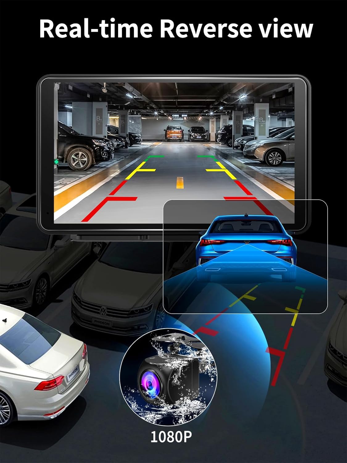 Android Carplay Screen for Car, 7 Inch with 4 Core and 2GB+32GB, Wireless Apple Carplay Android Auto Car Stereo Built-in GPS Navigation Netflix YouTube Tictok Google Play, OTA Upgrate Support