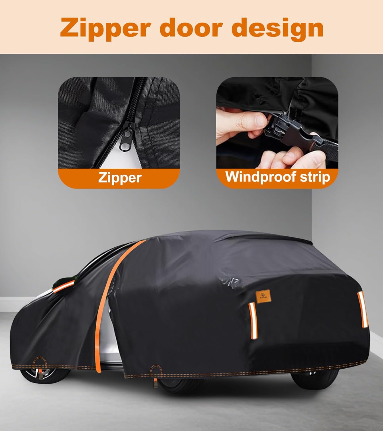 Hatchback Car Cover Waterproof All Weather for Automobiles Compatible with Volkswagen, Toyota, KIA Fit UV Protection Sun All Weather Outdoor Fit Compact Cars for Hatchback 171 ’’