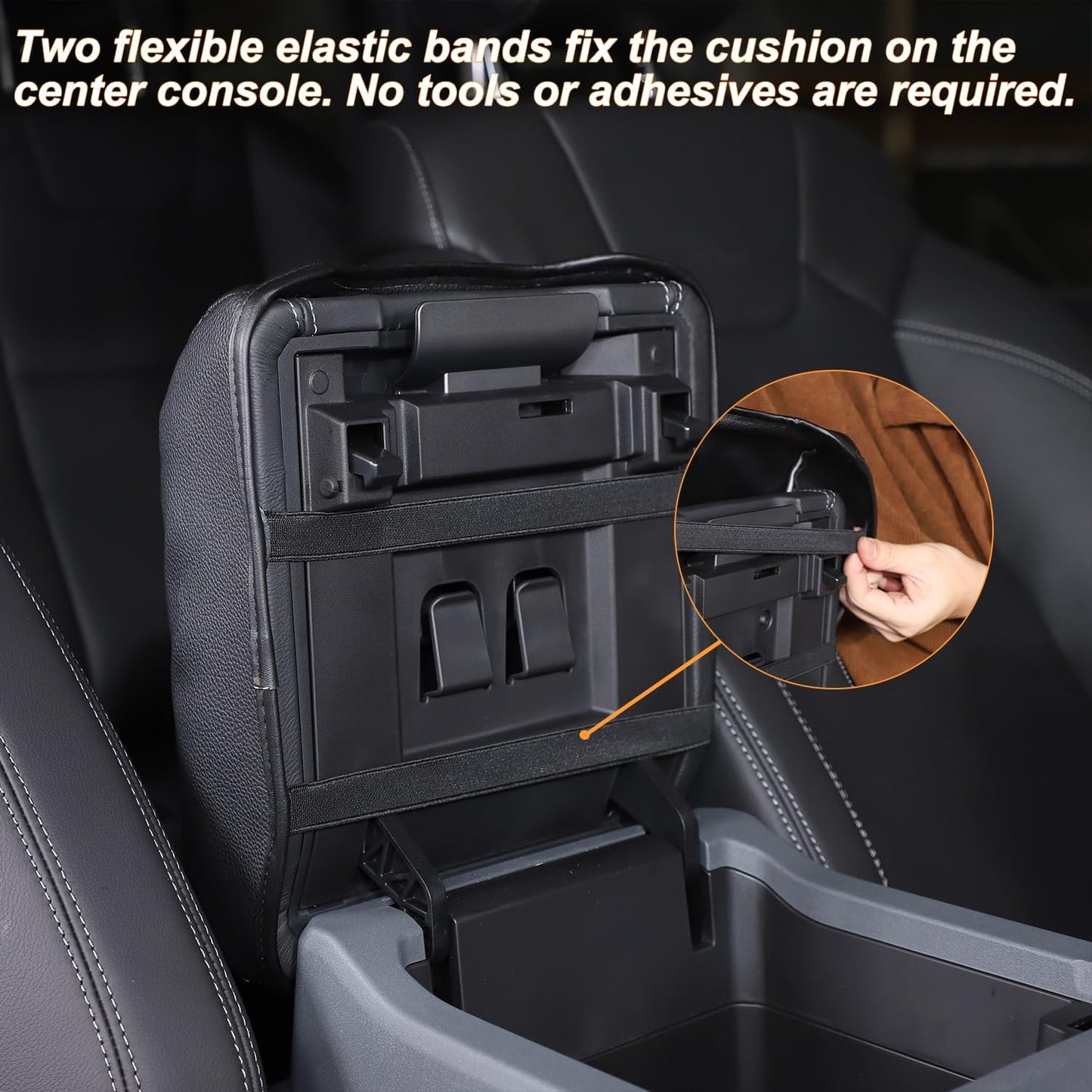 Car Armrest Box Cover Protector Compatible with Ineos Grenadier 2020-2024 Center Console Lid Protector Cover Original Customized Armrest Cover (Matte Black)