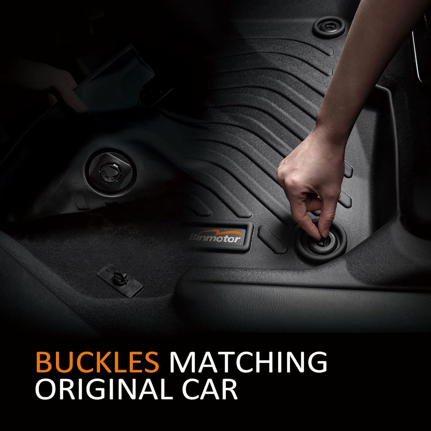 Custom Floor Mats and Cargo Liner Set for 2023-2025 Mercedes Benz GLC 300/350e/43 AMG - TPE All Weather Guard Black Car Mats and Trunk Liners Accessories