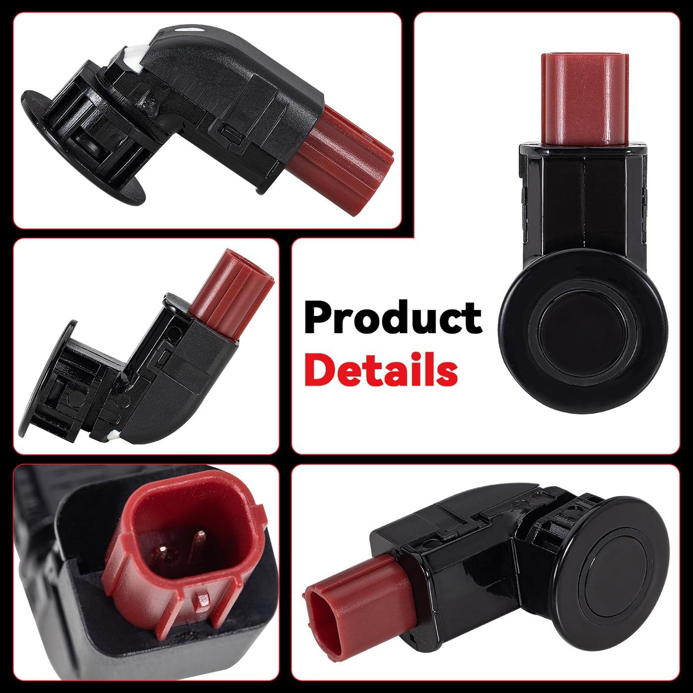 2pcs PDC Bumper Parking Aid Assist Sensor Backup Reverse Radar Replacement Kit - Compatible with Honda 2005-2010 Odyssey 2004-2013 CR-V CRV - 188200-9860 39680-SHJ-A61