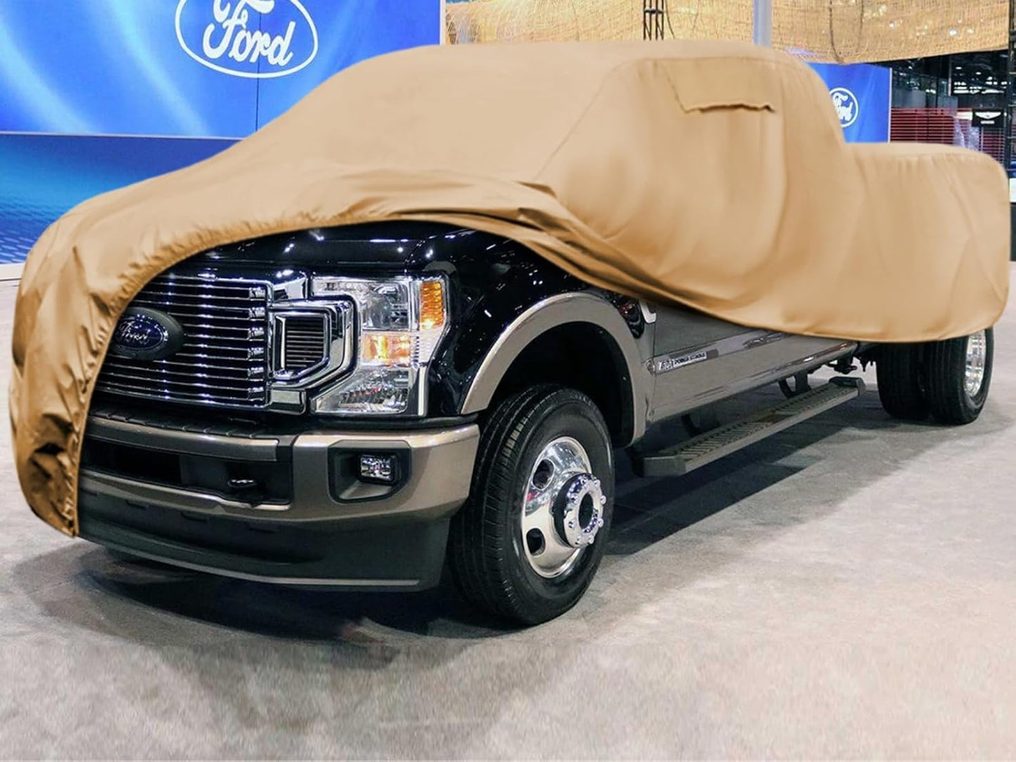 Heavy Duty Outdoor Car Cover Custom Fit for Ford F250/F350, Windproof All Weather Waterproof Sun Rain UV Dust Snow Protection Outdoor Car Covers