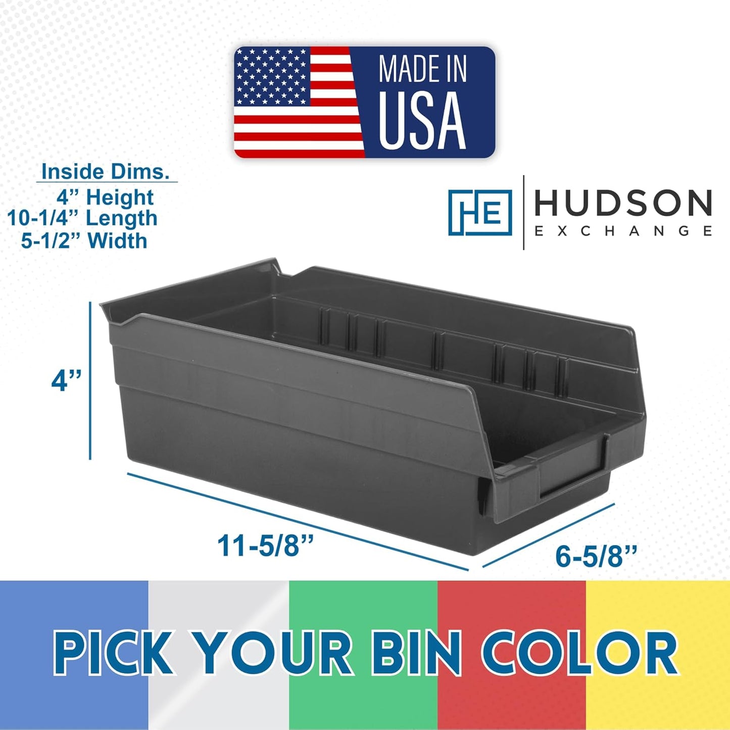 Hudson Exchange 36x14x74, 12-Tier (60 Bins Included), Industrial Wire Shelving Unit with Storage Shelf Bins, Chrome Rack (Blue)