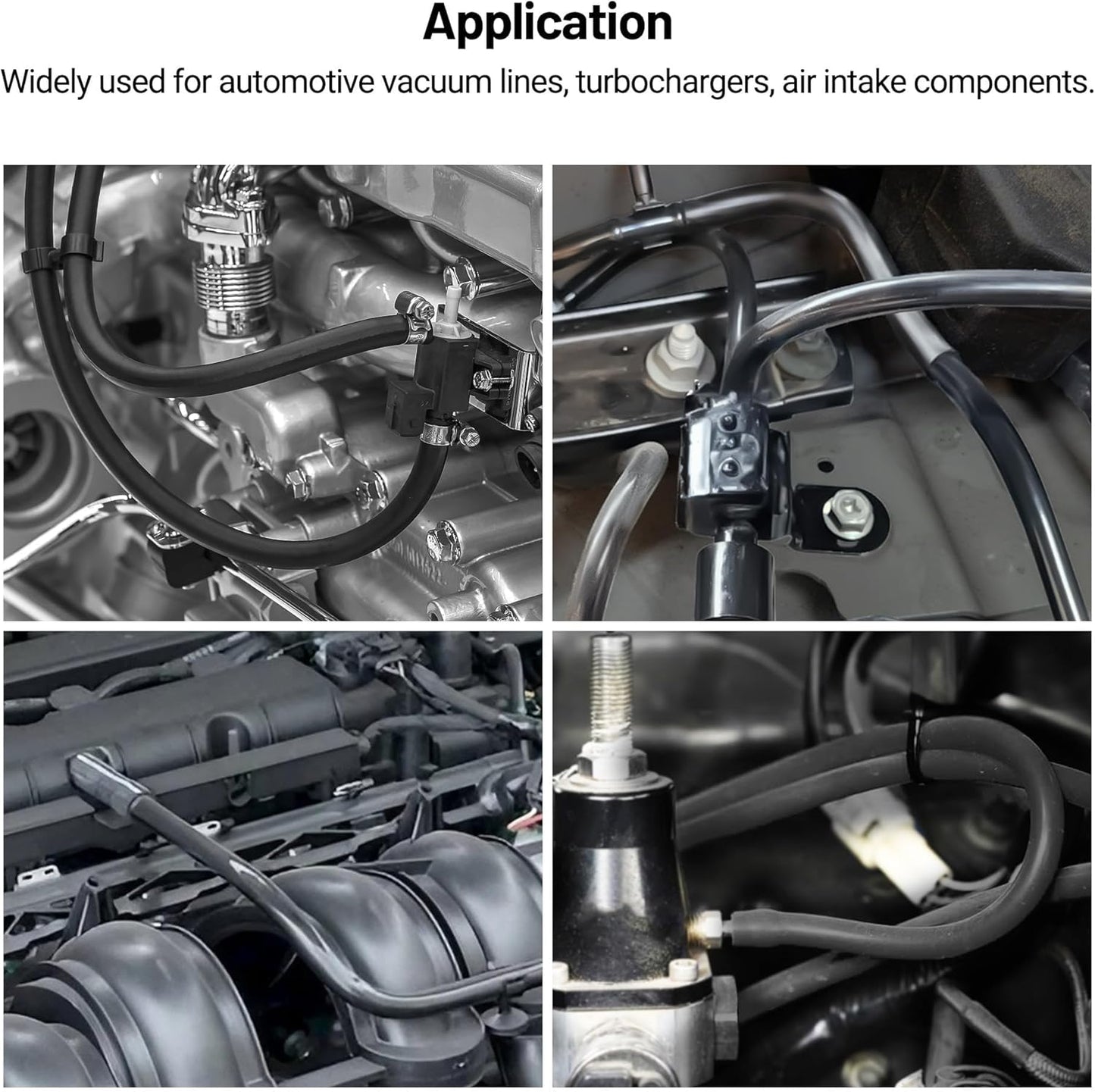 EVIL ENERGY 5/32 1/4 5/16 3/8 Silicone Vacuum Tubing Hose Line Kit 10FT 4PCS 130PSI Max Pressure (4mm 6mm 8mm 10mm)