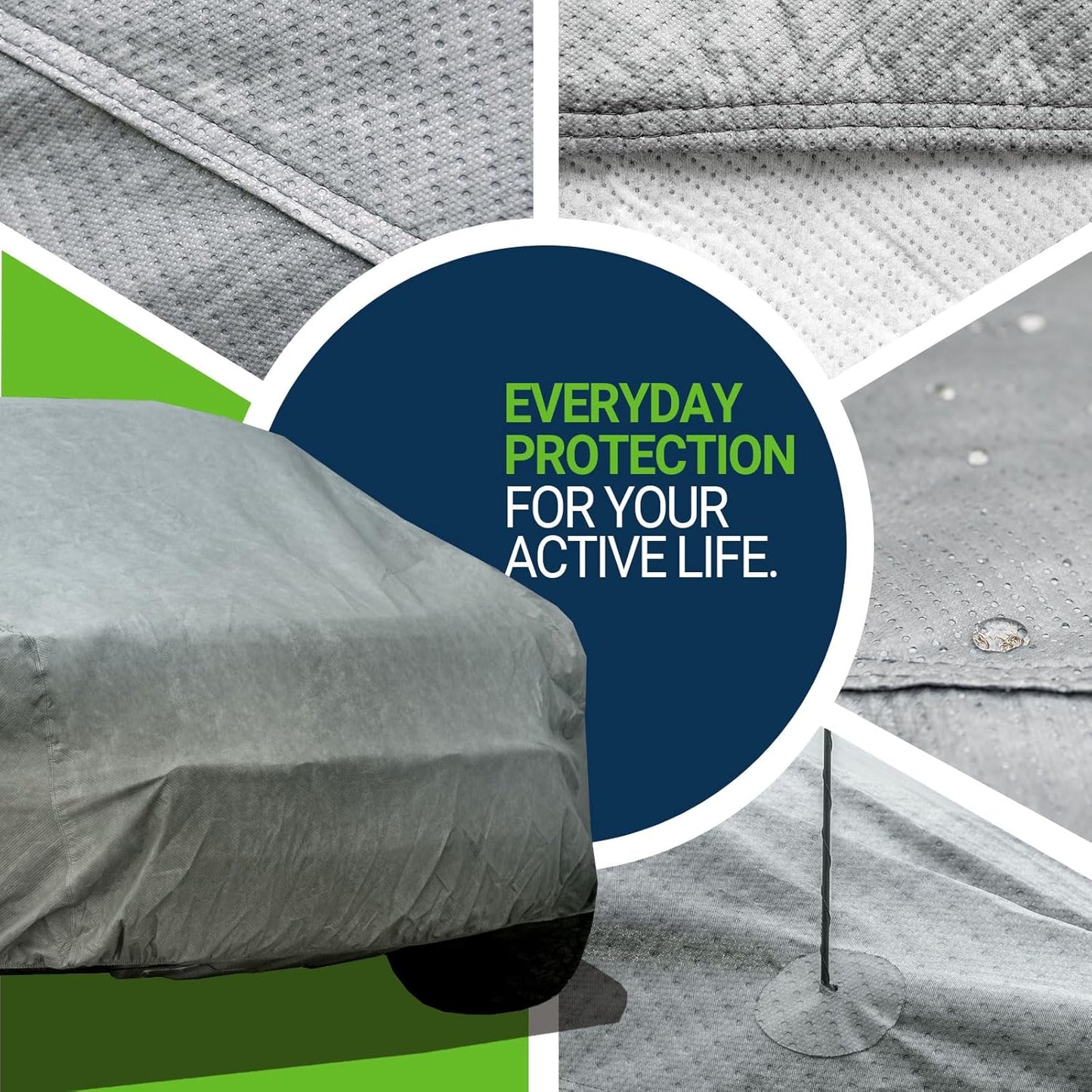 All Weather Waterproof Truck Car Cover, 7-Layer Non-Woven Cotton Car Covers for Automobiles Car Snow Cover, Full Exterior Covers, Winter Rain Sun, Grey, Size Truck T1