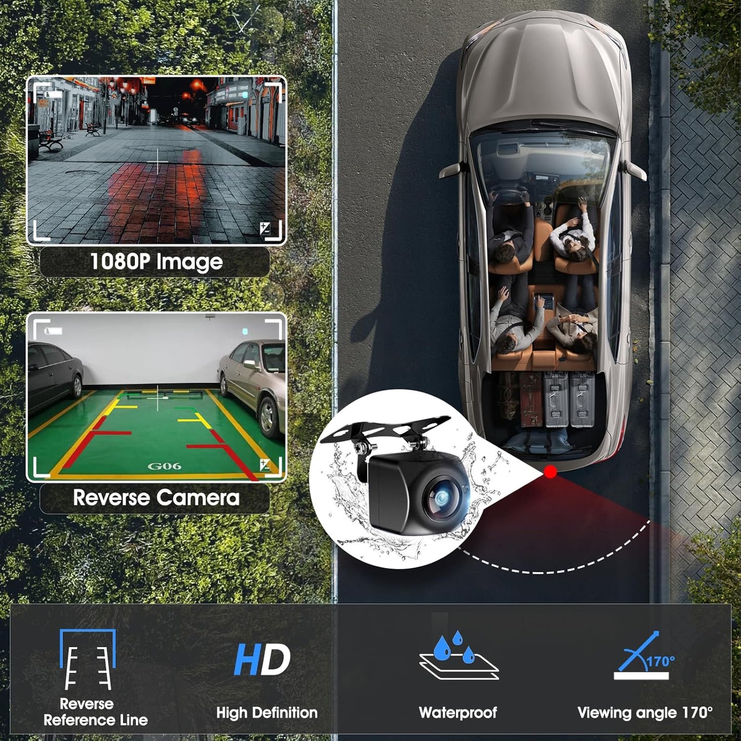 Portable Wireless Carplay Car Stereo, 7" HD Touchscreen for Car with Apple CarPlay & Android Auto with Backup Camera/Mirror Link/Voice Control/Bluetooth/GPS/AUX/FM Satellite Radio for All Vehicles