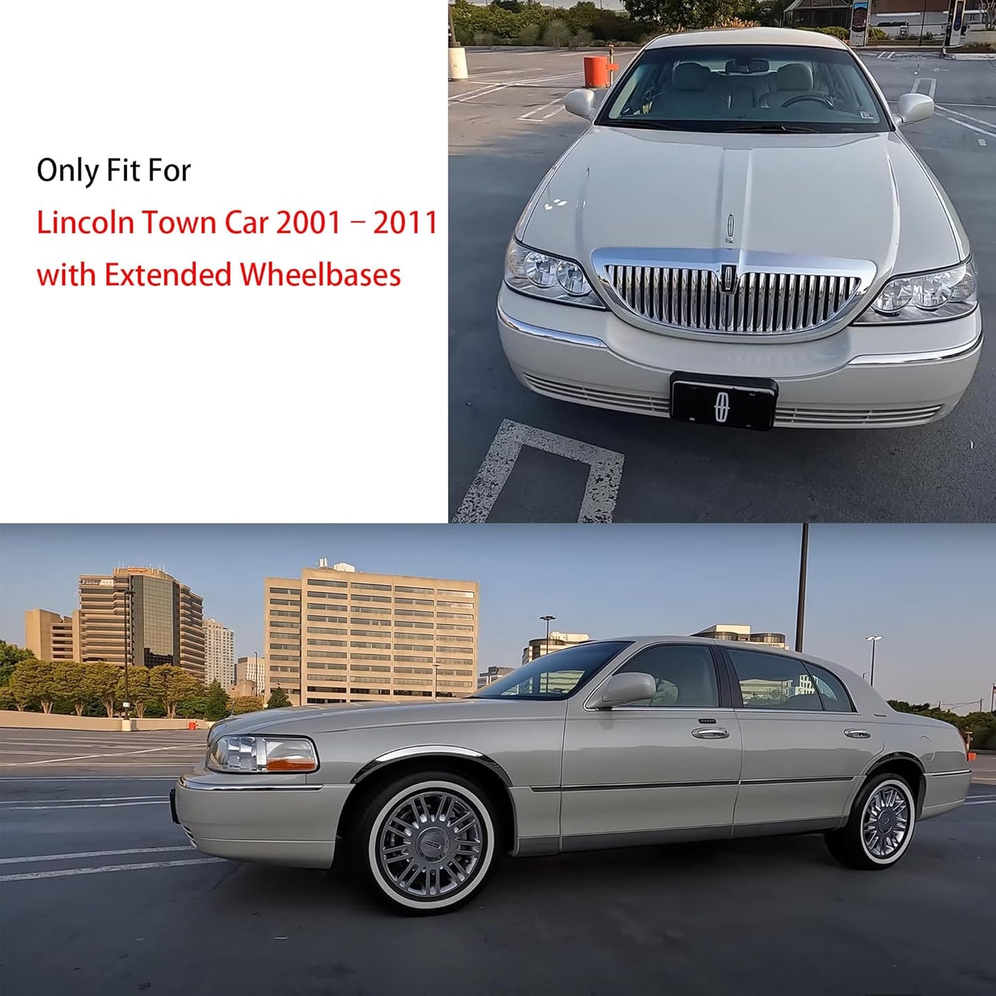 Soft Stretch Classic Car Cover Custom-fit for Lincoln Town Car 2001–2011 with Extended Wheelbases Full-Size Sedans Accessories for Indoor Underground Garage Car Show & Storage Dust Protection 221.in