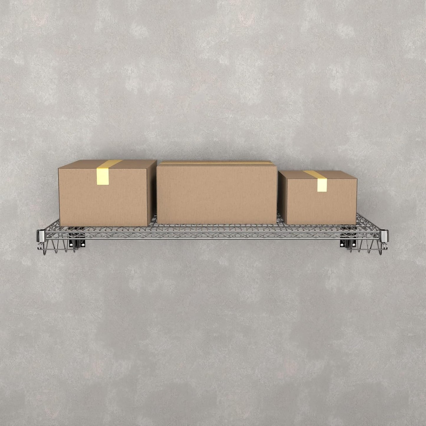 24" x 48" Chrome Wire Wall Mount Shelf