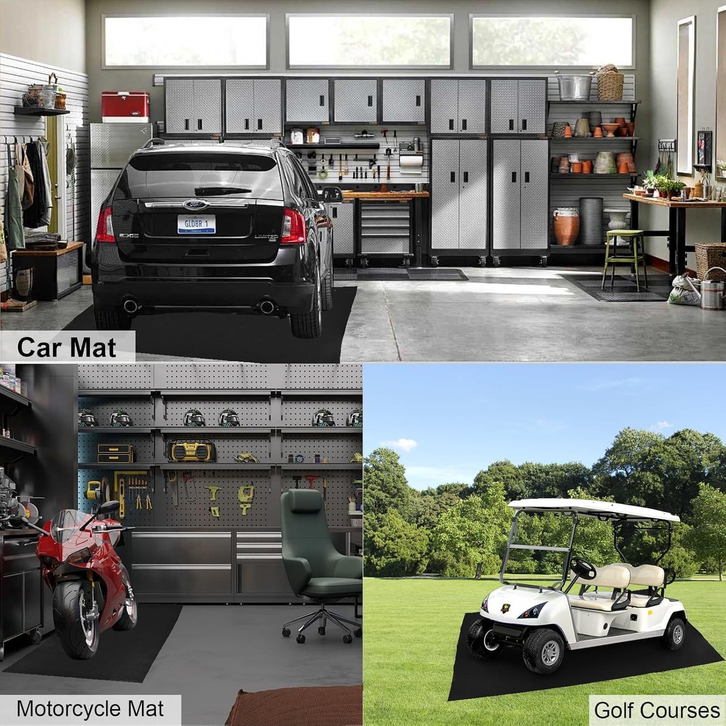 29 * 36IN Oil Spill Mat, Garage Floor Mat, Premium Absorbent Oil Pad, Waterproof, Protect Garage Surface from Spill & Stain, Reusable, Washable, Durable, Black