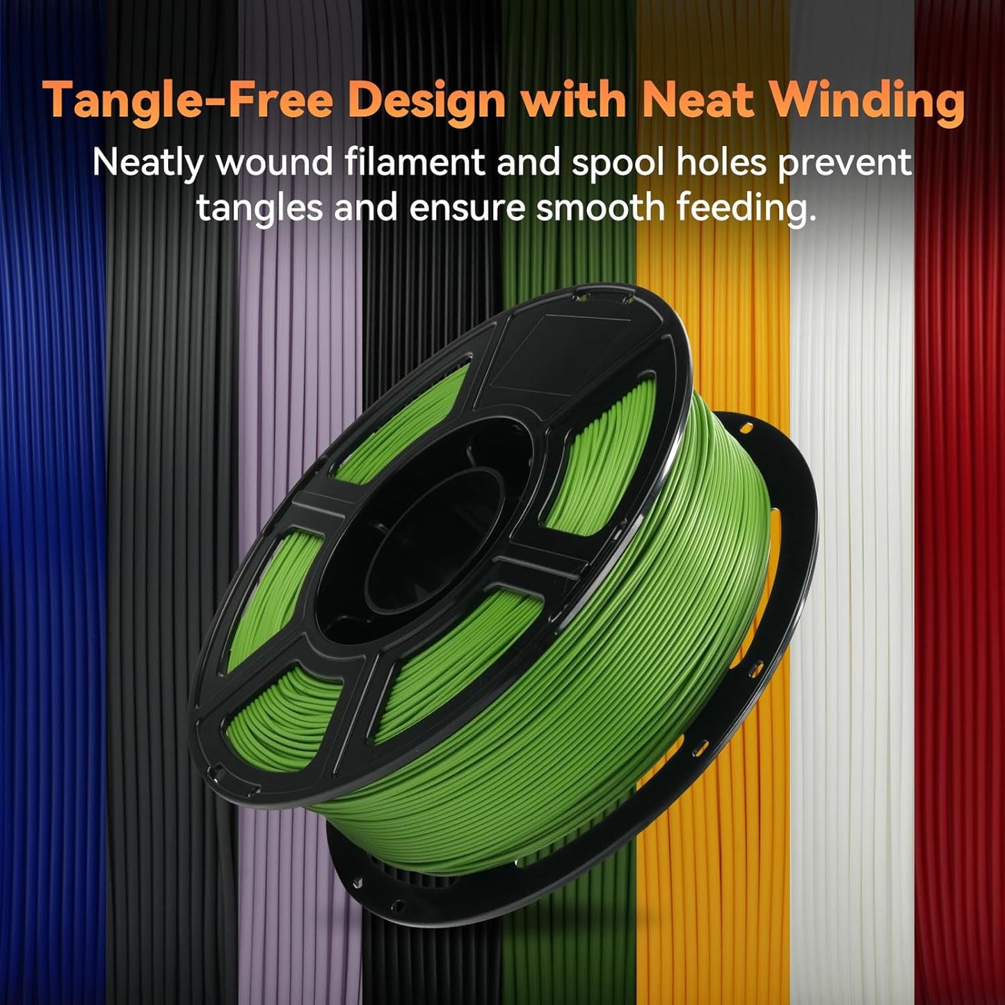 FLASHFORGE PLA Filament 1.75mm +/- 0.02mm, Matte Green 3D Printer Filament 1kg (2.2lbs) Spool, Excellent Printing Performance, Easy to Use for Most FDM 3D Printers