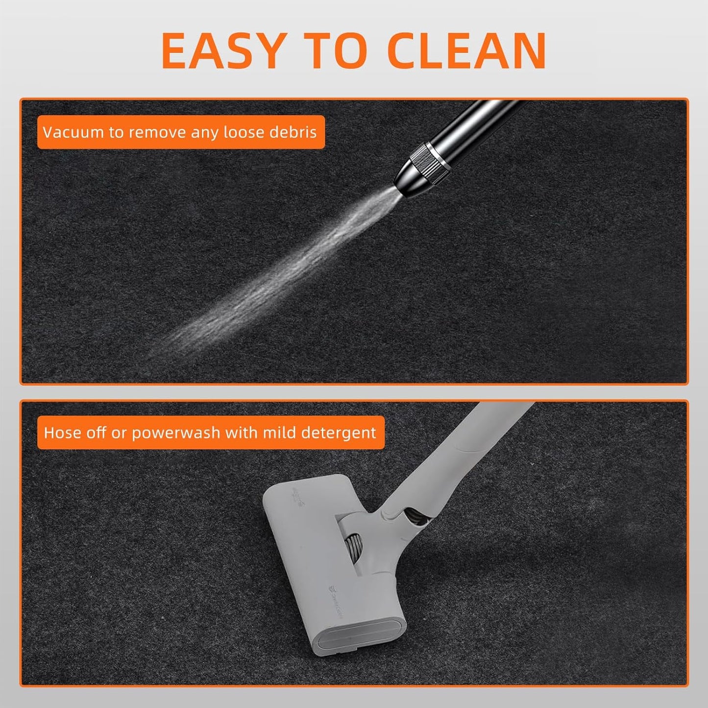 Garage mats for Floor Upgraded, 17 x 7.4 Ft, Garage Floor mats for Under car, Oil Spill mat, Absorb Oil Quickly,Reusable, Protects Floor 3mm TPR Non-Slip Thickening