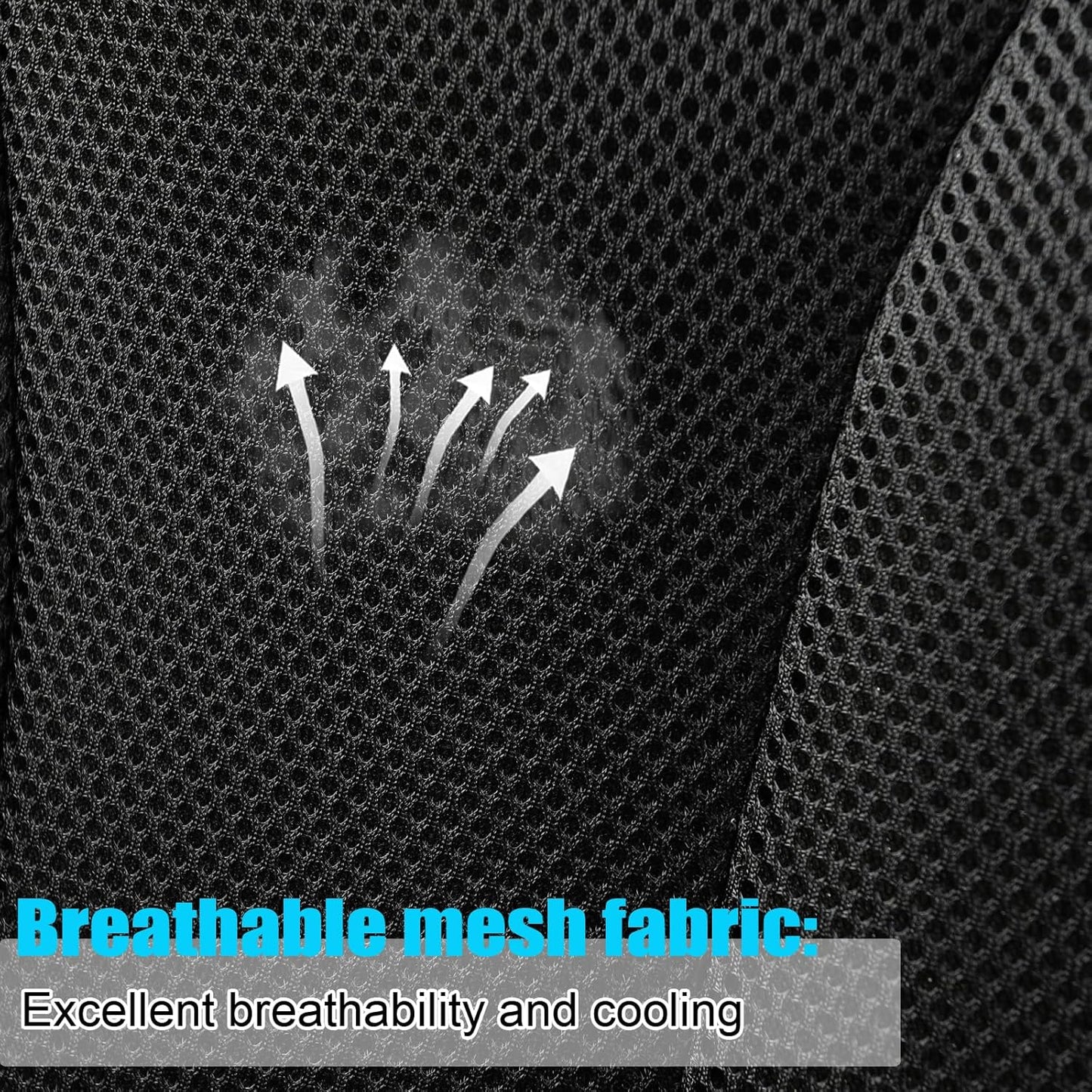 GIANT PANDA Front Car Seat Cover for Jeep, 3D Air Mesh Car Seat Covers Custom Fit Jeep Grand Cherokee Wrangler Compass Gladiator Wagoneer (Black) 2-Pack