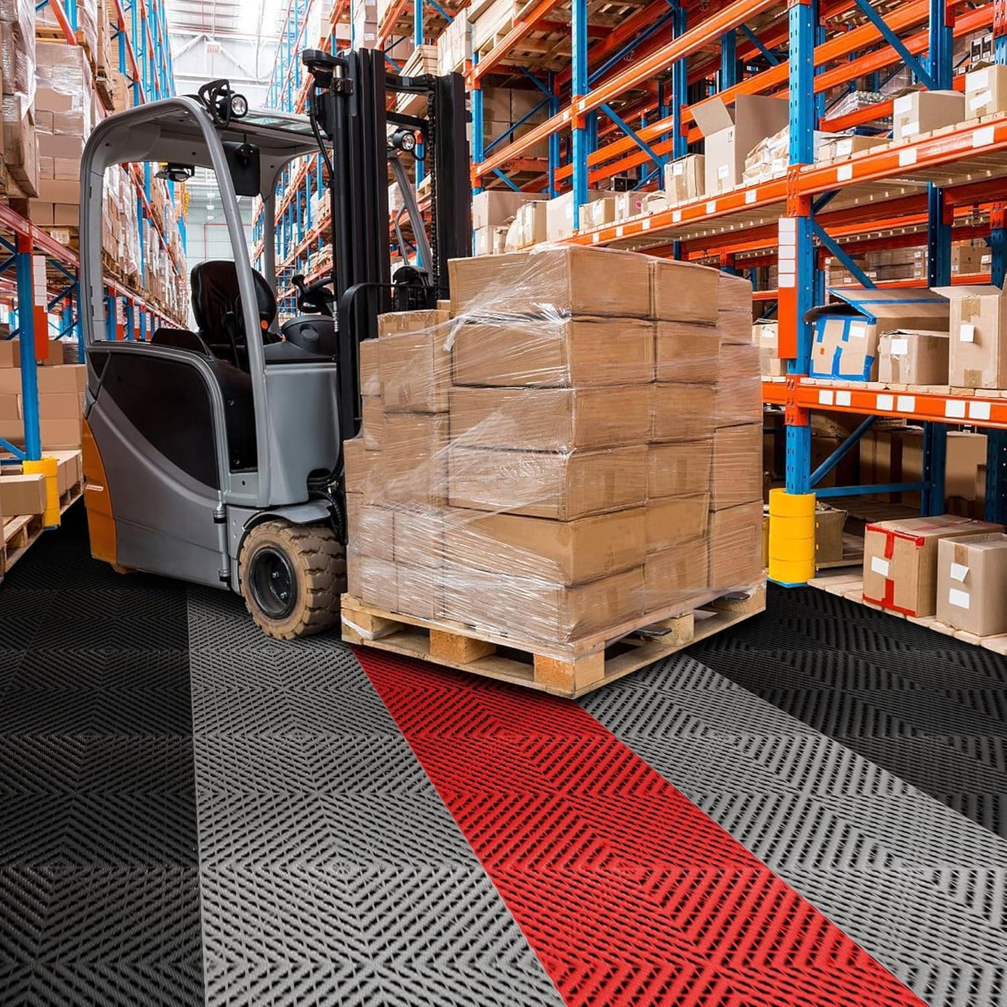 Interlocking Garage Floor Tiles - 0.79in,Vented, Self-Draining, Non-Slip Flooring, Modular, Virgin Polypropylene, Ideal for Garages, Patios, Basements, Decks -51.6 sq ft (Green, 30PCS) (Green, 30PS)