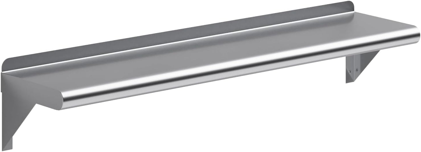 AmGood 8" X 36" Stainless Steel Wall Shelf | Metal Shelving | Garage, Laundry, Storage, Utility Room | Restaurant, Commercial Kitchen | NSF