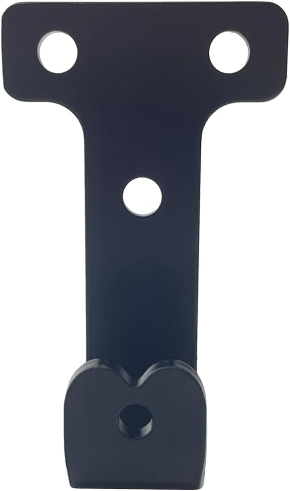 4 PCS black heavy duty metal flat j hooks for hanging 180 lbs,wall mount hooks,plant hanger large steel utility masonry industrial hook for Hanging Garage Storage Home Office Gym Sports Equipment(M)