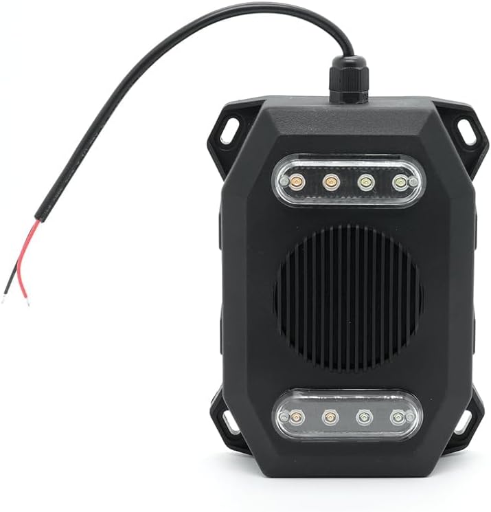 102dB Reversing Backup Alarm & Light Warning System – 12-24V Beep Sound Safety Alert for Vehicles (4PCS)