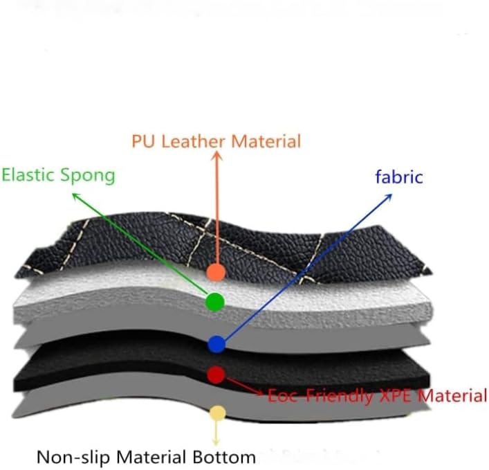 Custom Artificial Leather Waterproof All-Weather Car Floor Mats Fit for 99% Sedan SUV Sports Car Vehicle Car Mat (Black red bar)