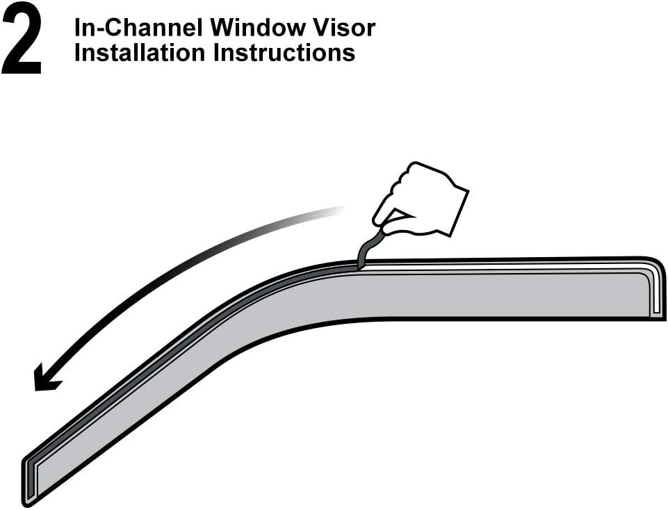 2pcs Compatible With 93-11 Ranger In Channel Style Sun Rain Guard Durable Side Window Wind Deflectors Dark Smoke Vent Window Visors