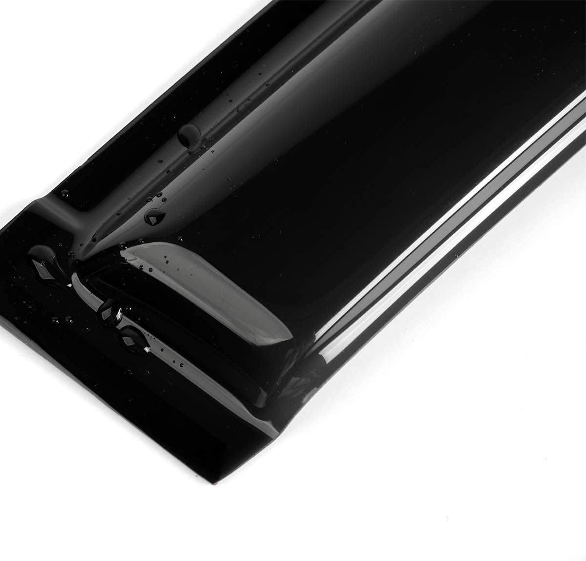 94359 Side Window Wind Deflector,4pc Outside Mount Style Nice Sun Rain Guards Set,Dark Smoke Window Visor fit for 2007-2018 Jeep Patriot