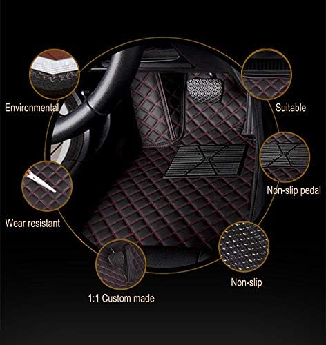 Custom Car Floor Mat Compatible with BMW Mercedes-Benz Toyota Cadillac Lexus Honda Infiniti Nissan Hyundai Kia Audi All Models Cars Sedans SUVs Automotive Mats (Brown)