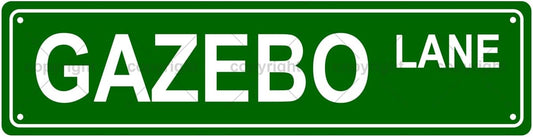 GAZEBO LANE Space Metal Tin Street Sign Bar Cafe Garage Cave Home Room Wall Bathroom Farmhouse Garden Porch Patio Decor, 16 x 4 Inch