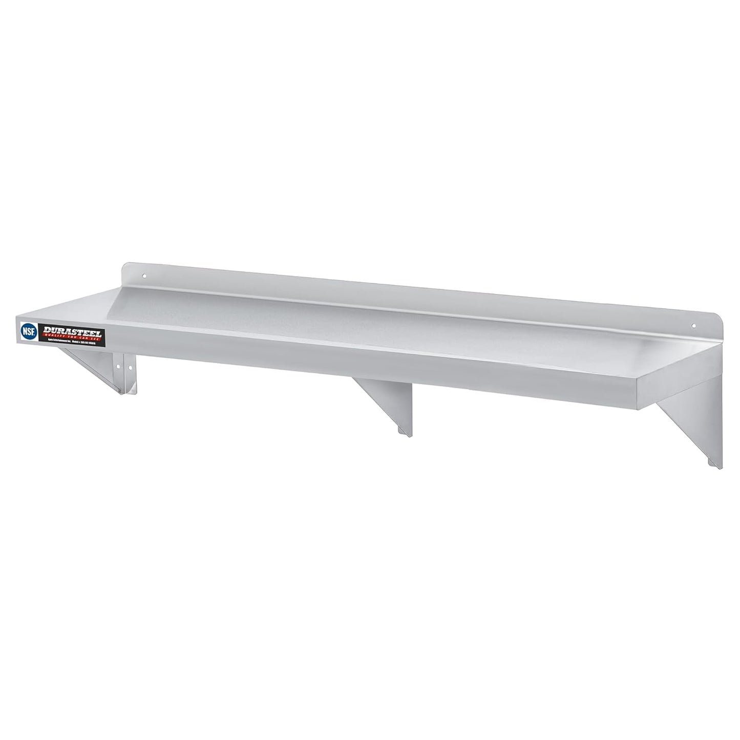DuraSteel Stainless Steel Wall Mount Shelf 60" Wide x 14" Deep Commercial Grade - NSF Certified - Good for Restaurant, Bar, Home, Kitchen, Laundry, Garage and Utility Room