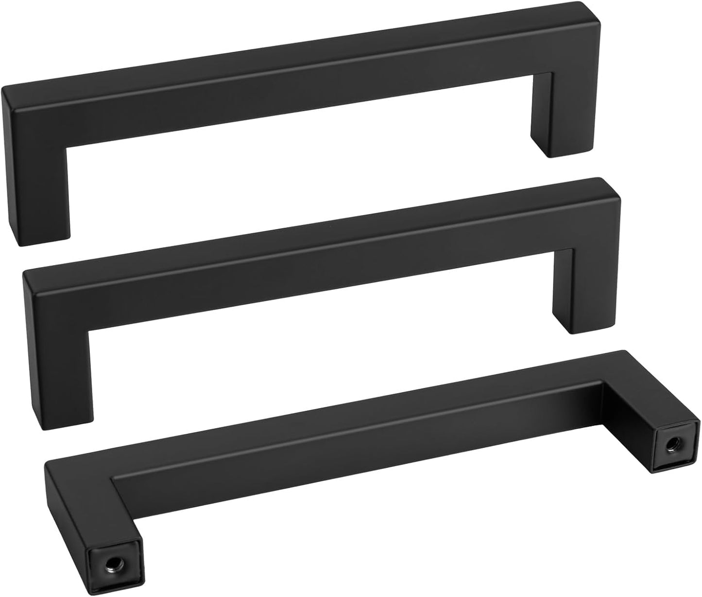 Goldenwarm 2Pack Black Drawer Handle Cabinet Pull Black Kitchen Cabinet Handles Stainless Steel 5in Cabinet Hardware Modern Hardware for Kitchen and Bathroom Cabinets Cupboard