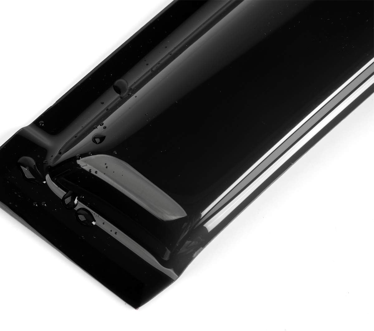 4pcs Outside Mount Style Window Rain Guards Durable Side Wind Deflectors Dark Smoke Vent Nice Window Visors fit for F-150 15-24 Supercrew Cab (Crew Cab) 17-19 F250/F350 Super Duty Supercrew