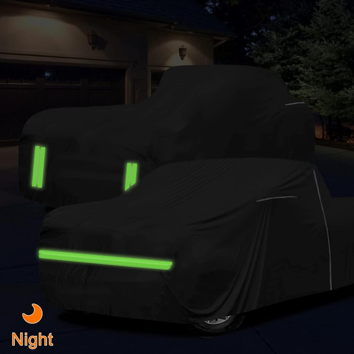 Waterproof Car Cover Compatible with Chevrolet C/K 1500/2500/3500 1988-1999, 2 Door Extended Cab Long Bed, 300D All Weather Car Covers with Zipper Door for Snow Rain Protection