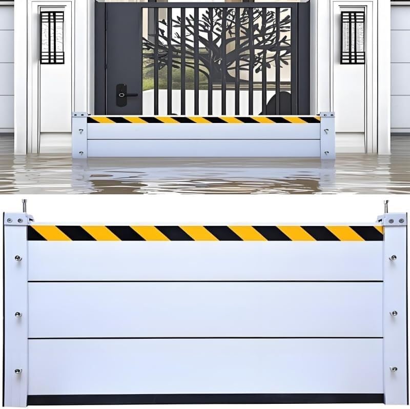 Flood Barriers for Home Exterior,Aluminum Alloy Outdoor Garage Doors Water Barriers for Flooding(H55Inch,L7.5FT)