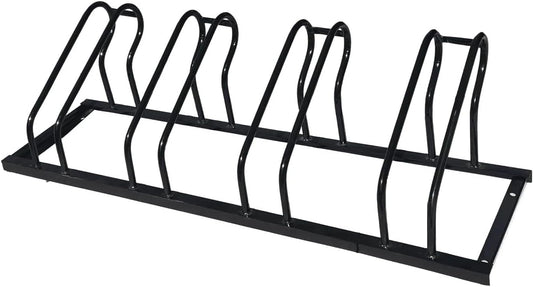 Sandbaggy Commercial Low Profile Bike Rack - Outdoor, Surface Mount, Steel - 4 Bike (4 Capacity (Low-Profile), 10)