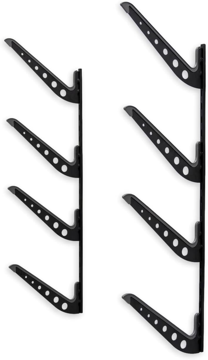 StoreYourBoard Beach Chair and Umbrella Wall Storage Rack, Metal Adjustable 4 Level Beach Gear Hanger, Garage and Home Organizer, Heavy Duty Beach Chair Rack Holds up to 100 lbs