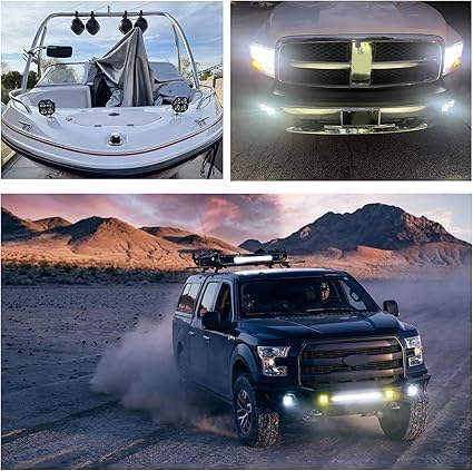 BIGLION.X LED Cubes, 3 Inch Pair 80W LED Driving Pods Spot Beam Off Road Fog Lights Waterproof IP68