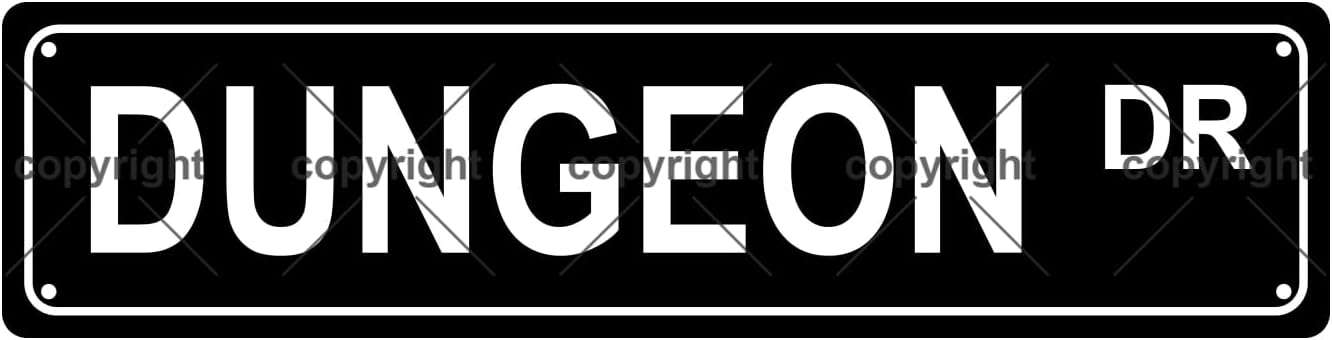 DUNGEON DR Space Metal Tin Street Sign Bar Cafe Garage Cave Home Room Wall Bathroom Farmhouse Garden Porch Patio Decor, 16 x 4 Inch